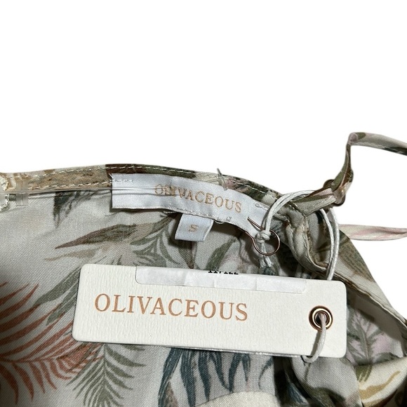 Olivaceous NWT Floral Palm Print  Maxi-Mni Dress with Spaghetti Straps Size S - Picture 10 of 12